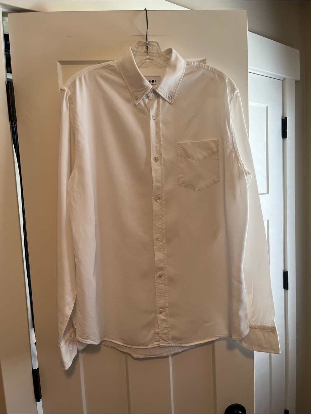 Nn07 Men's White Button-Down Shirt - Classic Oxford Style